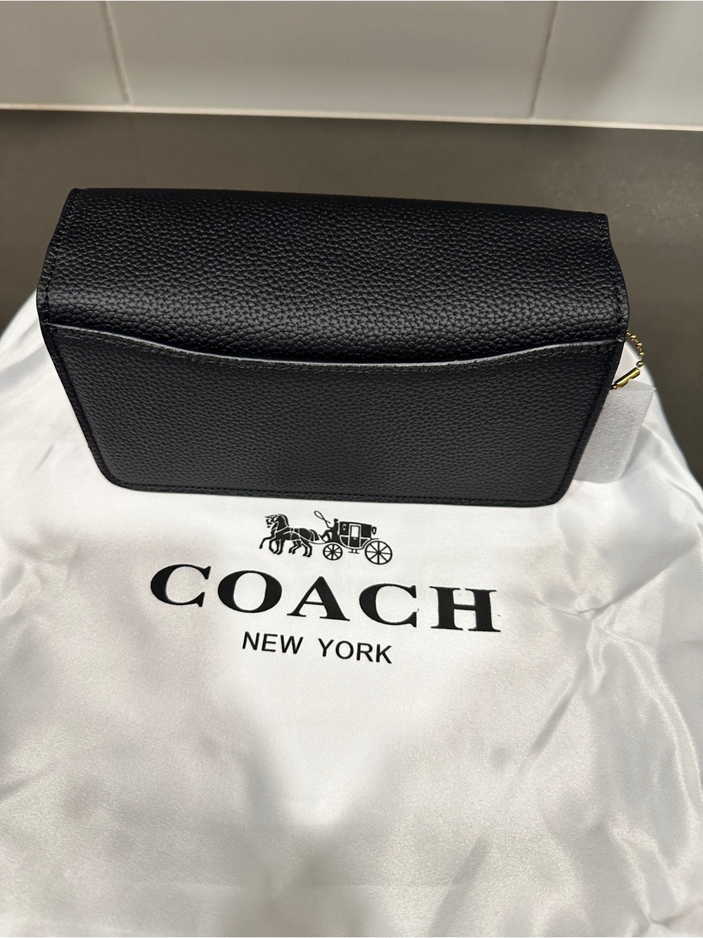Coach Tabby 20 Pebbled Leather Shoulder Bag in Black - Picture 8 of 11